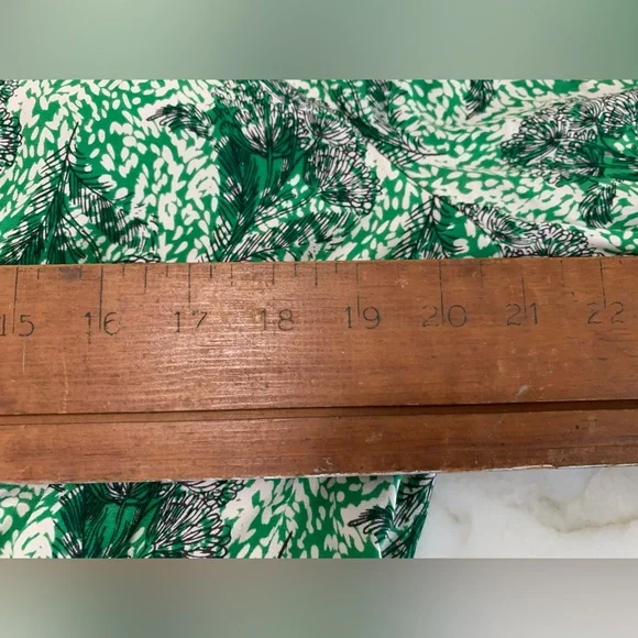 Boden Long Sleeved Dress 16 Selina Kelly Green Floral Knee Length - Picture 9 of 13